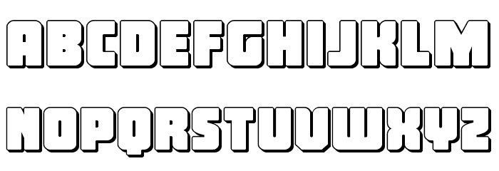 Inspector General 3D Font LOWERCASE