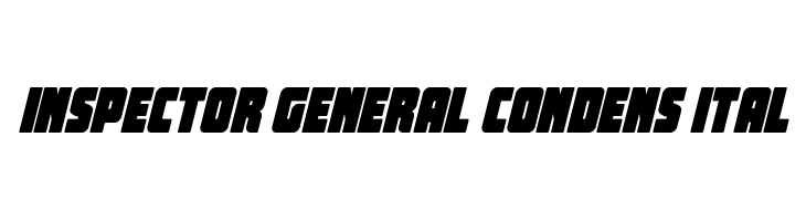 Inspector General Condens Ital  नि: शुल्क फ़ॉन्ट्स डाउनलोड