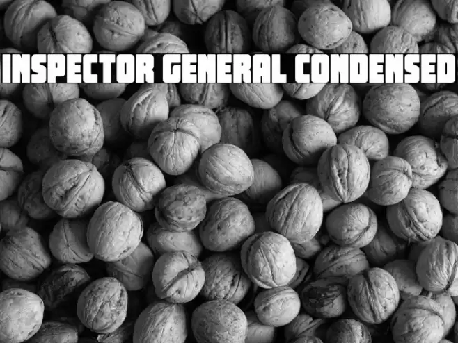 Inspector General Condensed Font examples