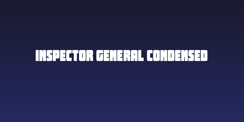 Inspector General Condensed Social Header