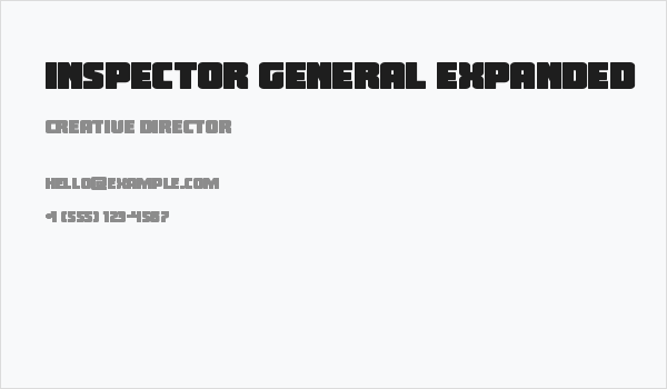 Inspector General Expanded Business Card
