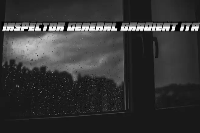Inspector General Gradient Ita Font examples