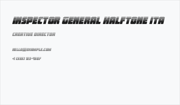 Inspector General Halftone Ita Business Card