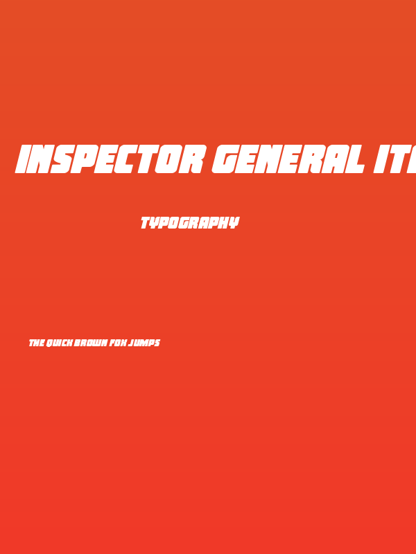 Inspector General Italic Poster