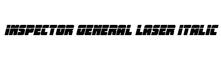 Inspector General Laser Italic  免费字体下载