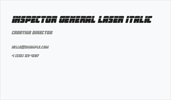 Inspector General Laser Italic Business Card