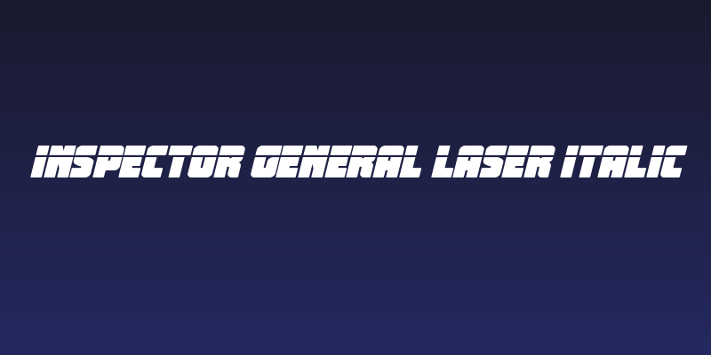 Inspector General Laser Italic Social Header