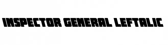 Inspector General Leftalic  Frei Schriftart Herunterladen