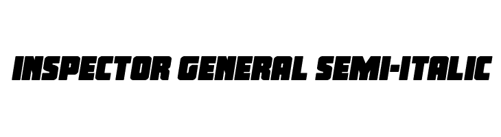 Inspector General Semi-Italic  フリーフォントのダウンロード