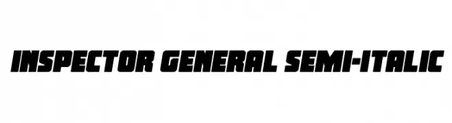 Inspector General Semi-Italic  Frei Schriftart Herunterladen