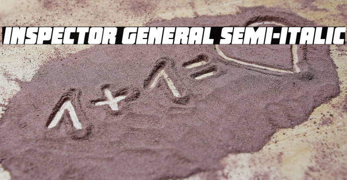 Inspector General Semi-Italic Example 3