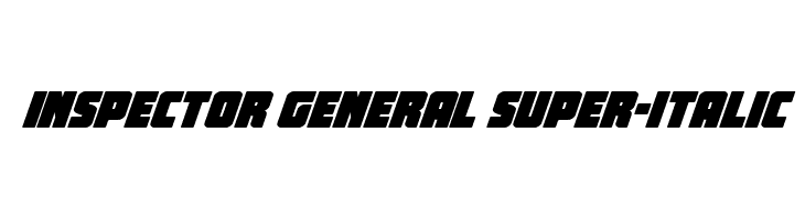Inspector General Super-Italic  免费字体下载