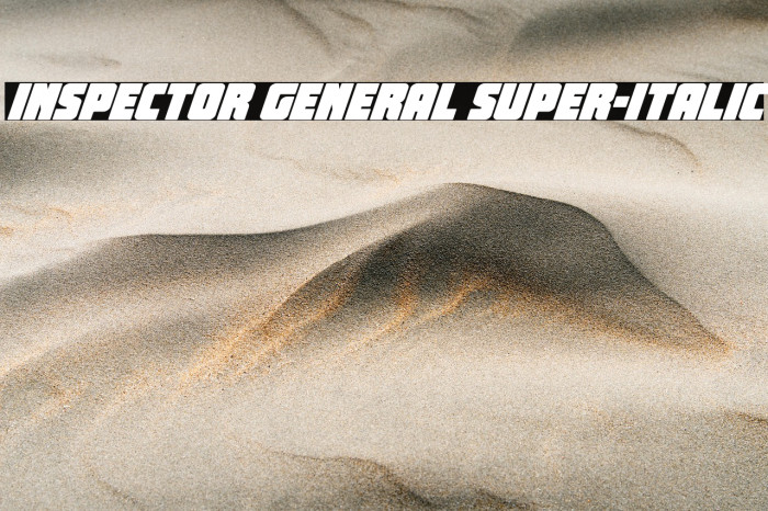 Inspector General Super-Italic Example 1