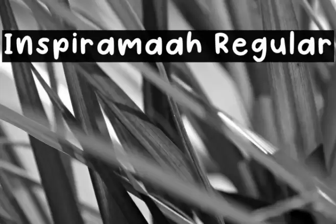 Inspiramaah Regular Font examples