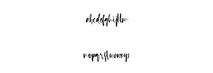 Inspiring Font LOWERCASE
