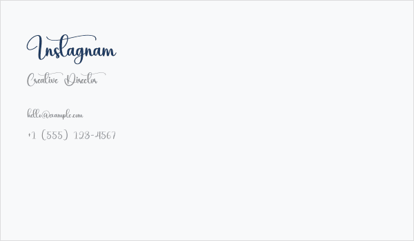 Instagnam Business Card