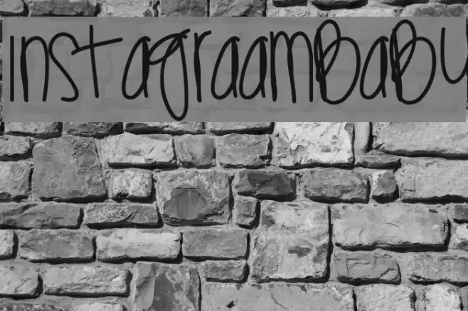 InstagraamBaby Font examples