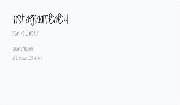 InstagraamBaby Business Card