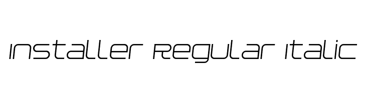 Installer Regular Italic Font