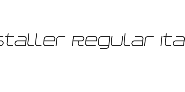 Installer Regular Italic Logo