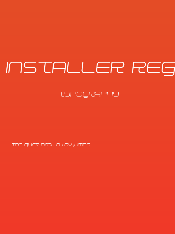 Installer Regular Italic Poster