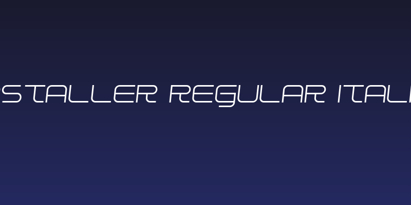 Installer Regular Italic Social Header