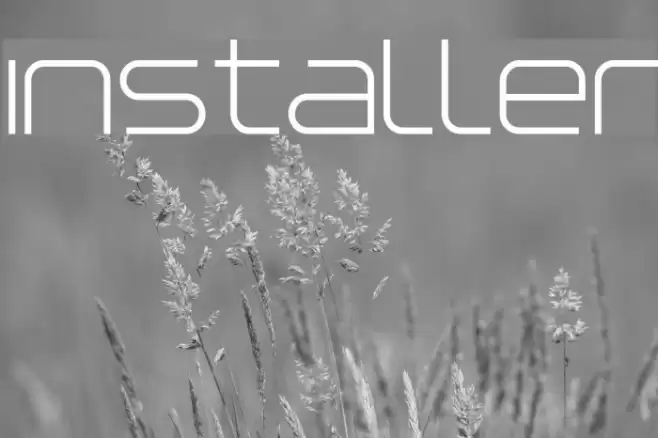 Installer Font examples