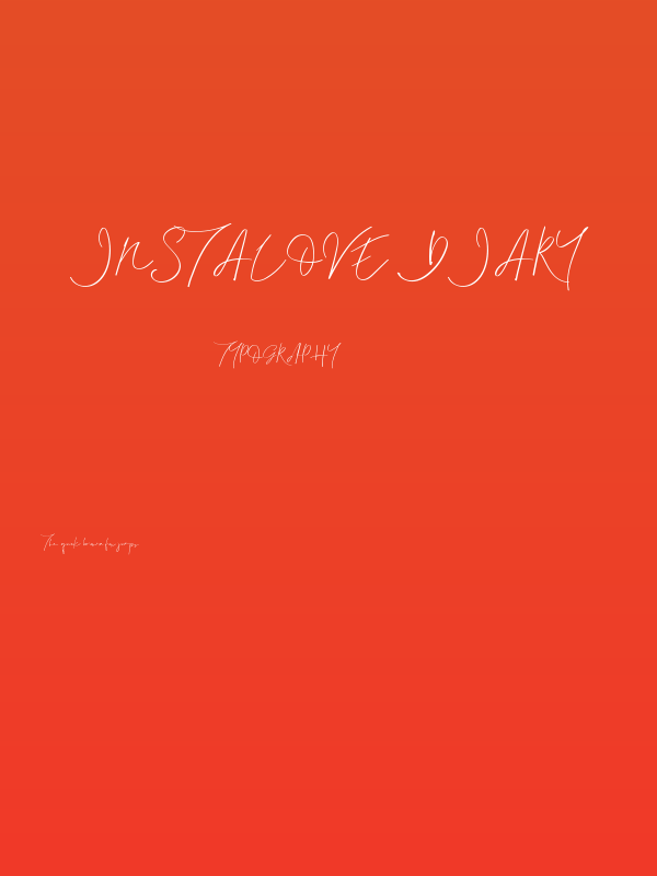 Instalove Diary Poster