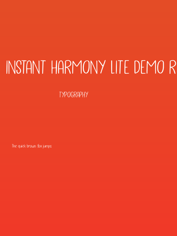 Instant Harmony Lite DEMO Regular Poster