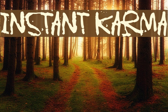 Instant Karma Font examples