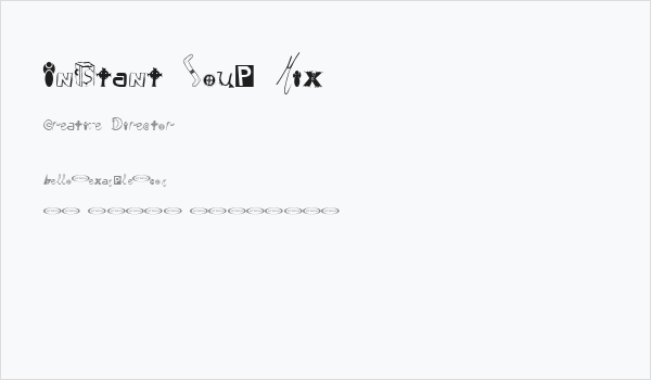 Instant Soup Mix Business Card