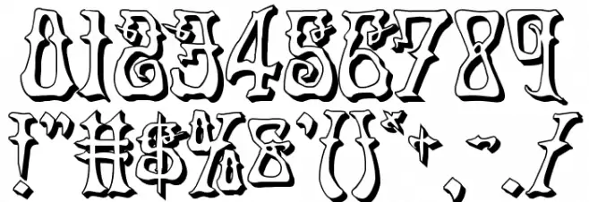 Instant Zen 3D Font OTHER CHARS
