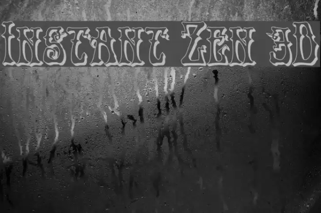 Instant Zen 3D Font examples