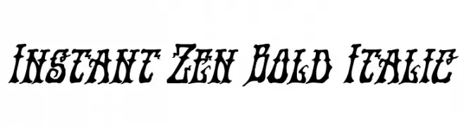 Instant Zen Bold Italic  免费字体下载