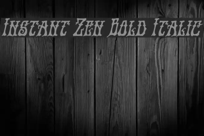Instant Zen Bold Italic Font examples