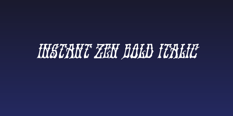 Instant Zen Bold Italic Social Header