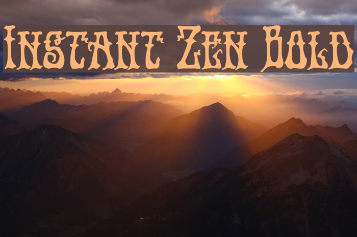 Instant Zen Bold Font examples