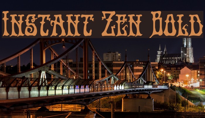 Instant Zen Bold Font examples
