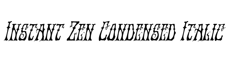 Instant Zen Condensed Italic  フリーフォントのダウンロード