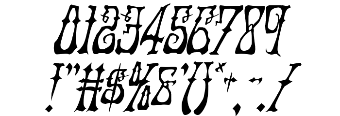 Instant Zen Condensed Italic Font OTHER CHARS