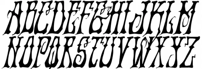 Instant Zen Condensed Italic 字体 大写