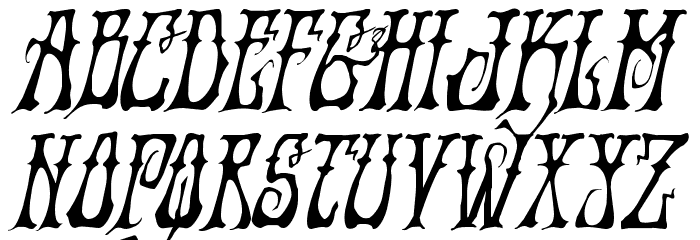 Instant Zen Condensed Italic Font LOWERCASE
