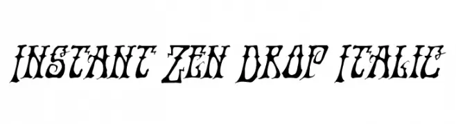Instant Zen Drop Italic  Скачать бесплатные шрифты