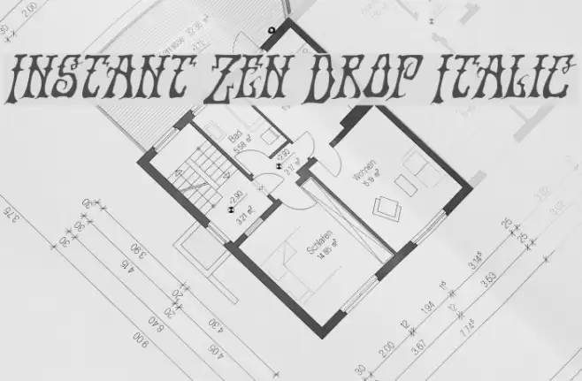 Instant Zen Drop Italic Font examples