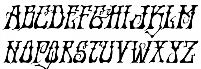 Instant Zen Drop Italic फ़ॉन्ट लोअरकेस