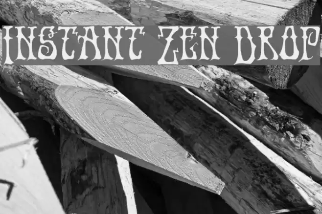 Instant Zen Drop Font examples