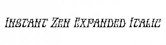 Instant Zen Expanded Italic  Frei Schriftart Herunterladen