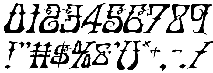 Instant Zen Expanded Italic Font OTHER CHARS