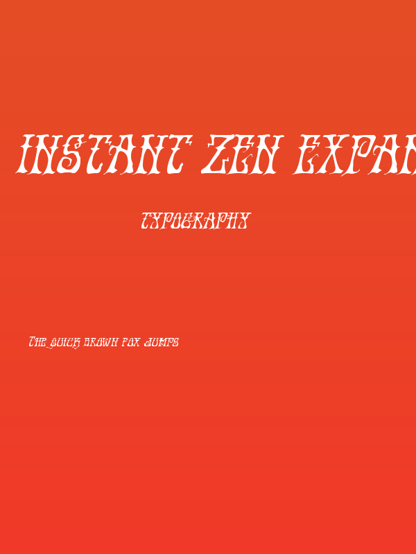 Instant Zen Expanded Italic Poster