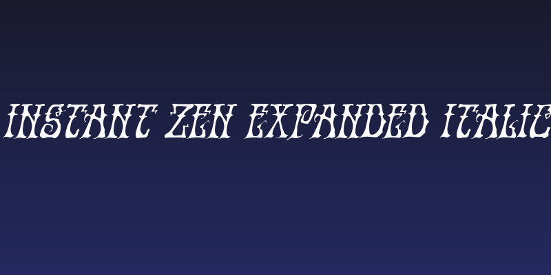 Instant Zen Expanded Italic Social Header